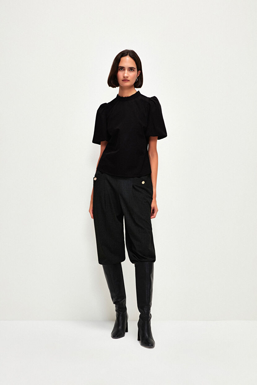 トップス eaphi BALLOON HEM CAMISOLE Balloon cami tunic (black)