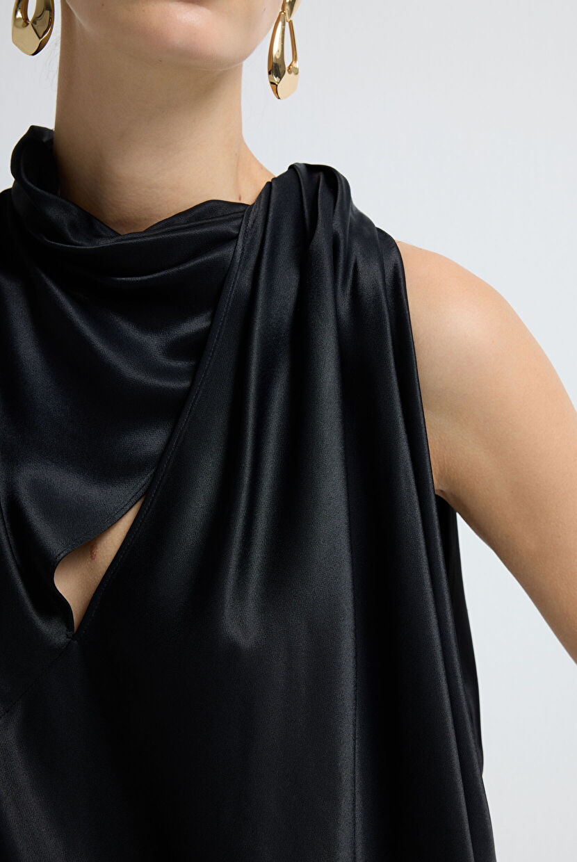 Black Sleeveless Blouse 11545899000-001 | adL