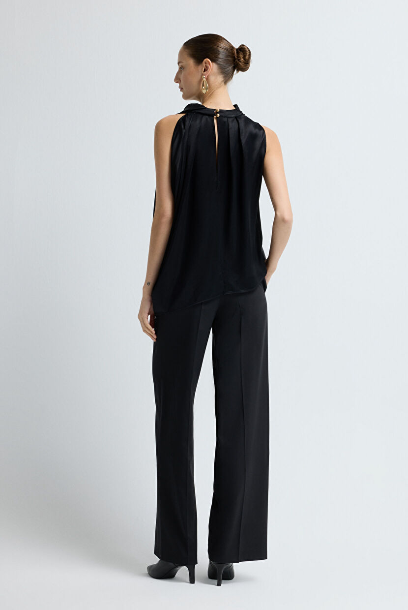 Black Sleeveless Blouse 11545899000-001 | adL