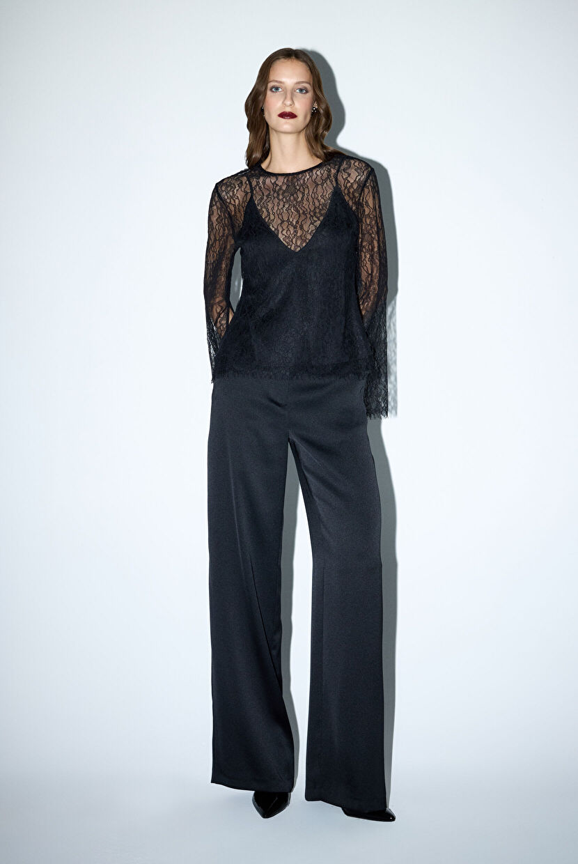 Black Lace Blouse 11545972000-001 | adL