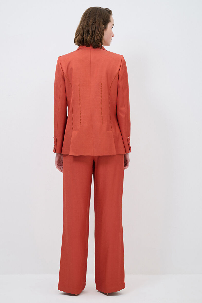 Orange Lınen Jacket 11943546002-484 | adL