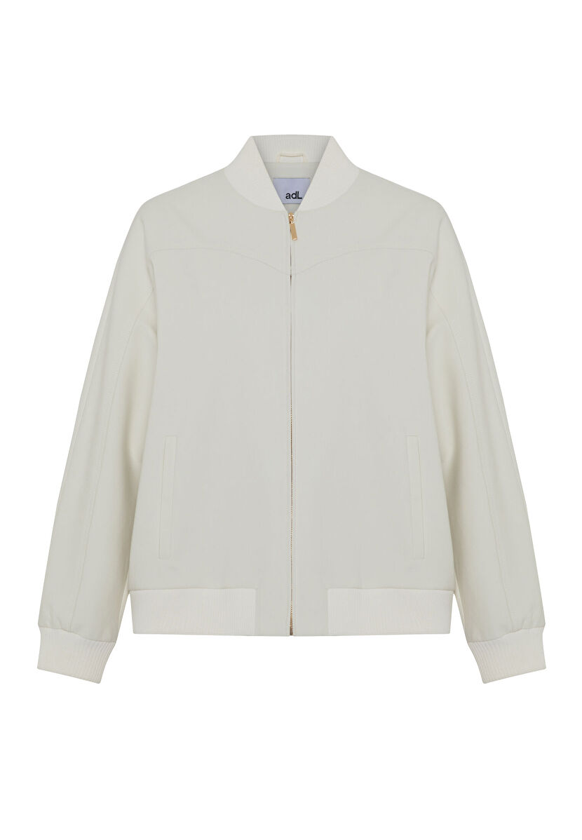 Bone Long Sleeves Bomber Jacket 11943588000-019 | adL