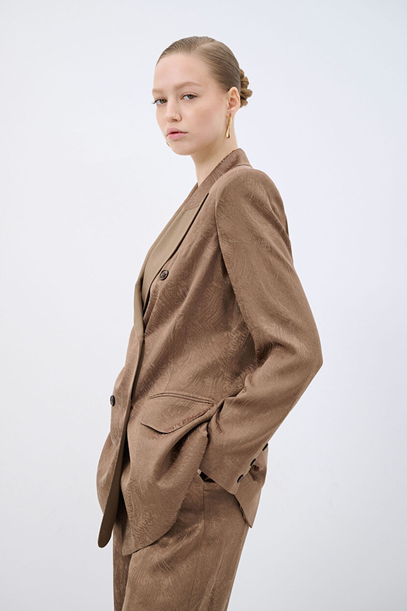 Mink Swallow Collar Jacquard Jacket 11944838000-618 | adL