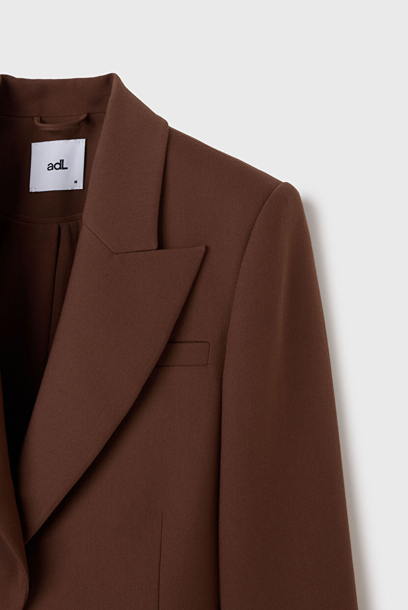 シャンデール ボディースーツ E70 モカブラウン LCW Modest Kahverengi Dik Yaka Oversize Kadın Yağmurluk - S6L705Z8