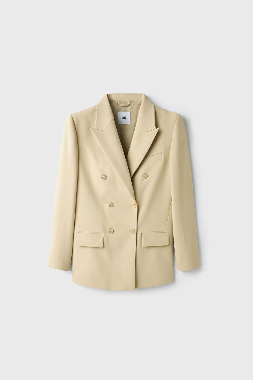 Green Double Breasted Jacket 11946225000-023 | adL