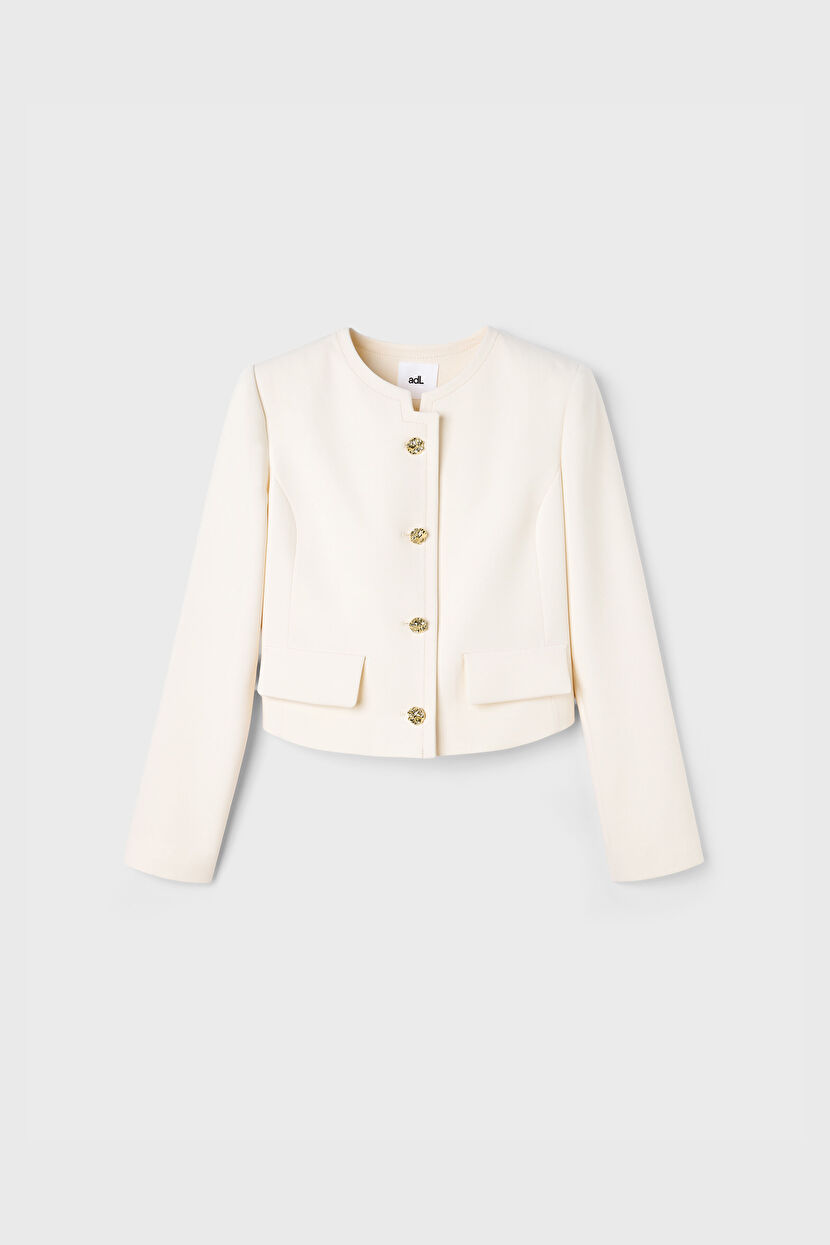 Vanilla Short Jacket with Pockets 11946239000-1D3 | adL