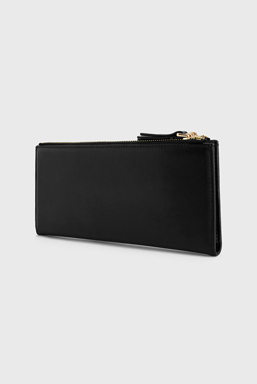 Black Leather Big Wallet 12045826000-001 | adL