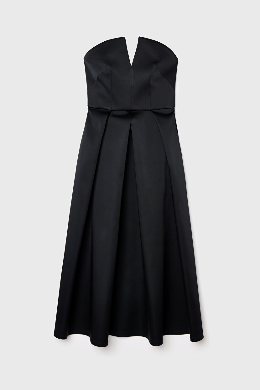 Siyah Straplez Elbise 12433502002-001 | adL