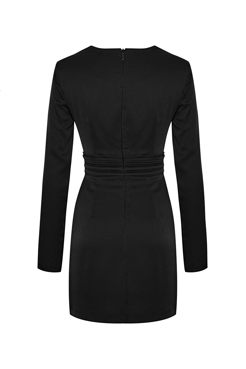 navy blue dress for baby girl Black Asymmetrical Mini Dress 12443193000-001