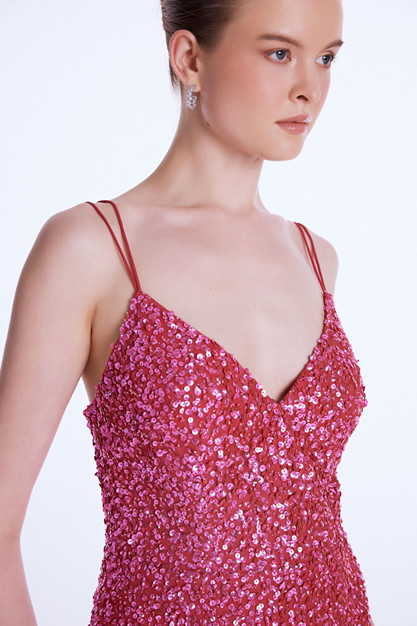 Fuşya Night Zoom Asimetrik Mini Elbise 12443327000-008 | adL