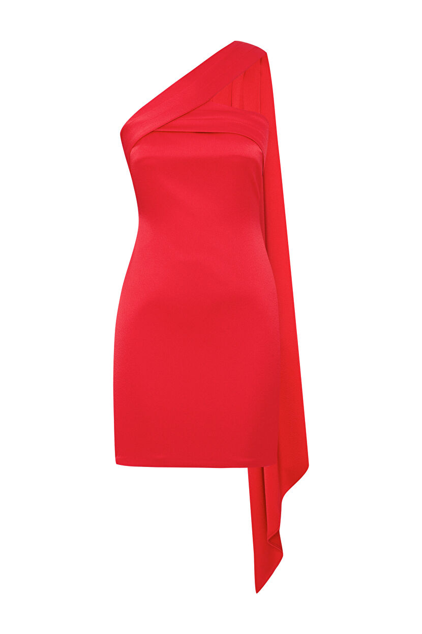 princess polly baby blue dress Red Amanda Uprichard dress asymmetrical mini dress main image 0