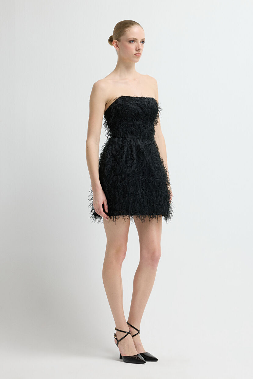 Black Strapless Mini Dress 12444009005-001 | adL