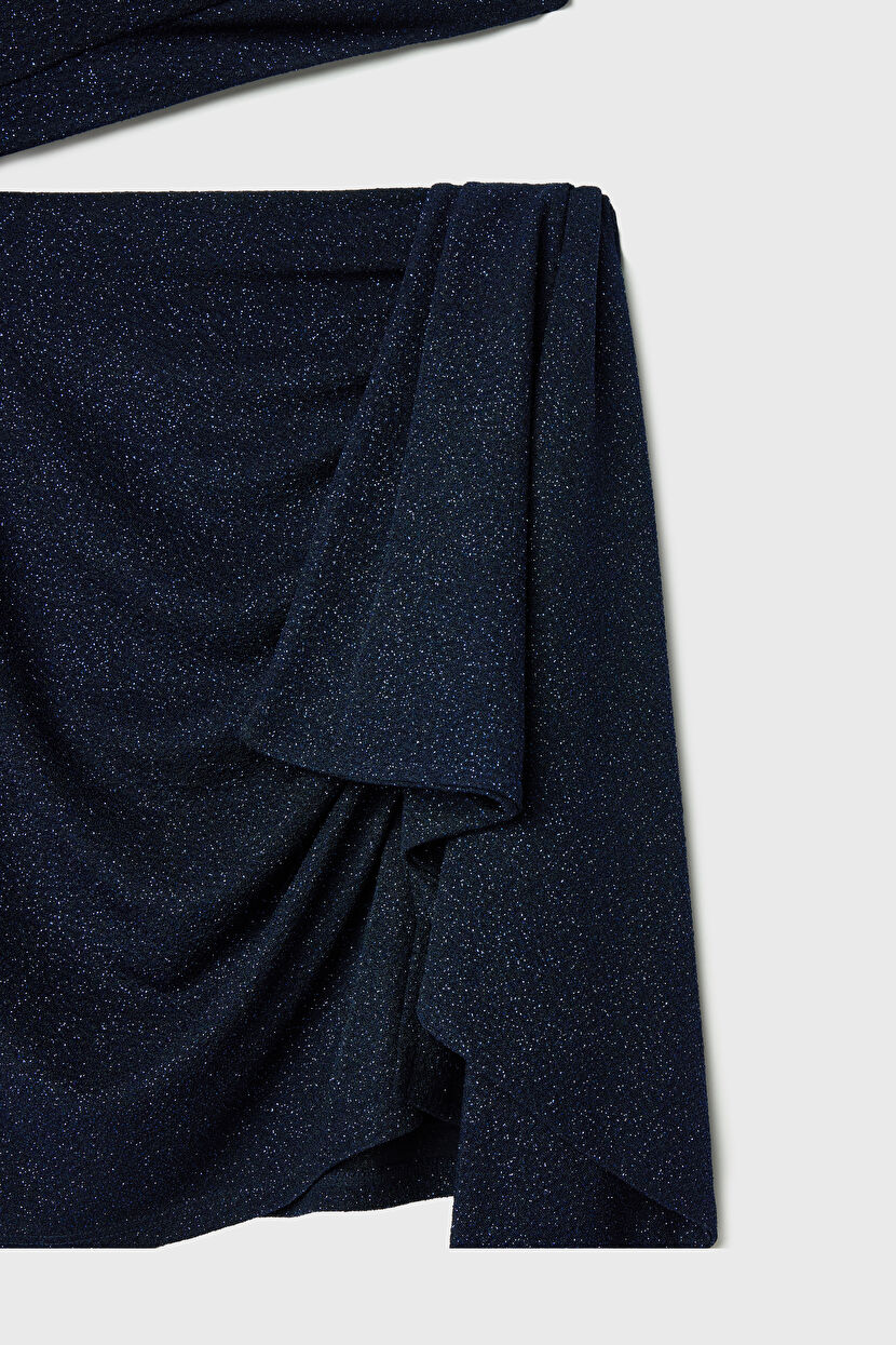 Lacivert Night Zoom Tek Omuzlu Mini Elbise 12444117003-018 | adL