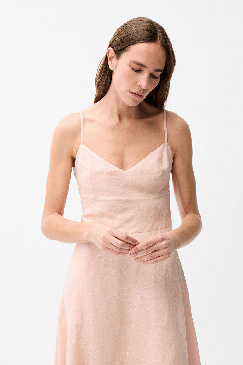Pink Suspender Jacquard Dress 12444896001-026 | adL