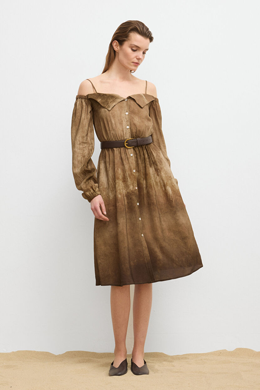 open shoulder shirt dress Buy Echke Open Shoulder Collar Shirt Dress Online