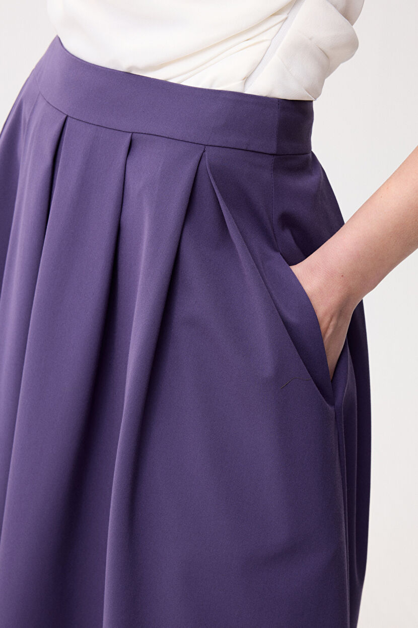Mor Pileli Midi Etek 12742610009-013 | adL