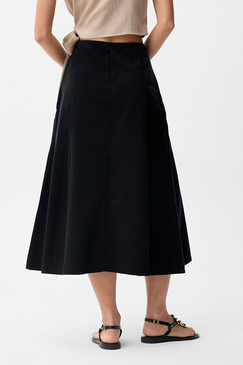 Siyah Pileli Midi Etek 12744992001-001 | adL