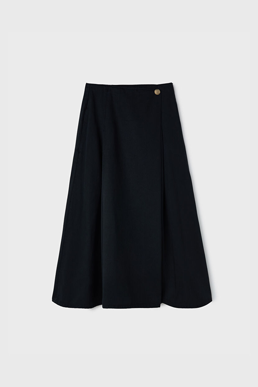 Siyah Pileli Midi Etek 12744992001-001 | adL