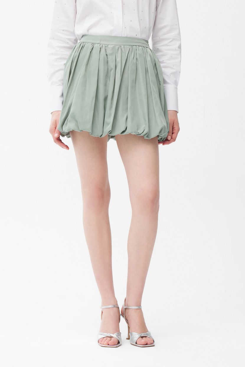 Green Pleated Mini Skirt 12746406000-036 | adL