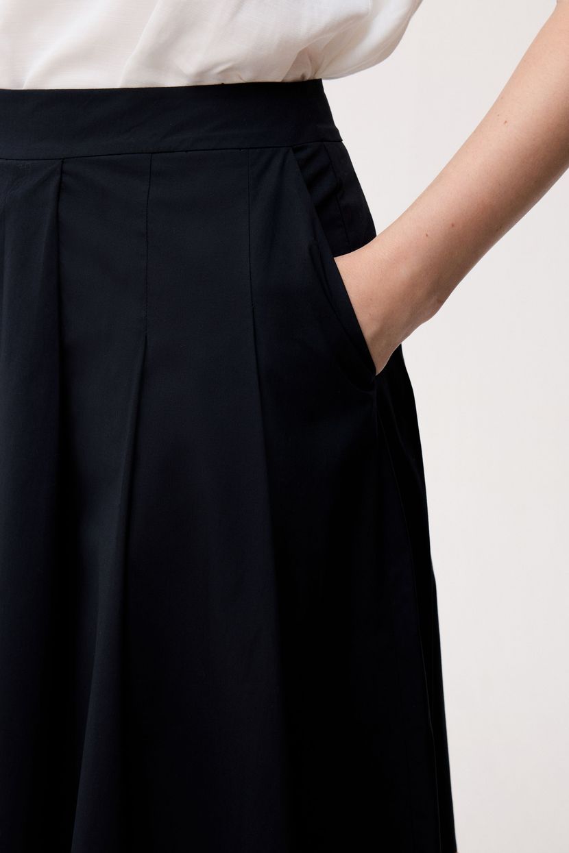 Black Cotton Pocket Skirt 12746713000-001 | adL