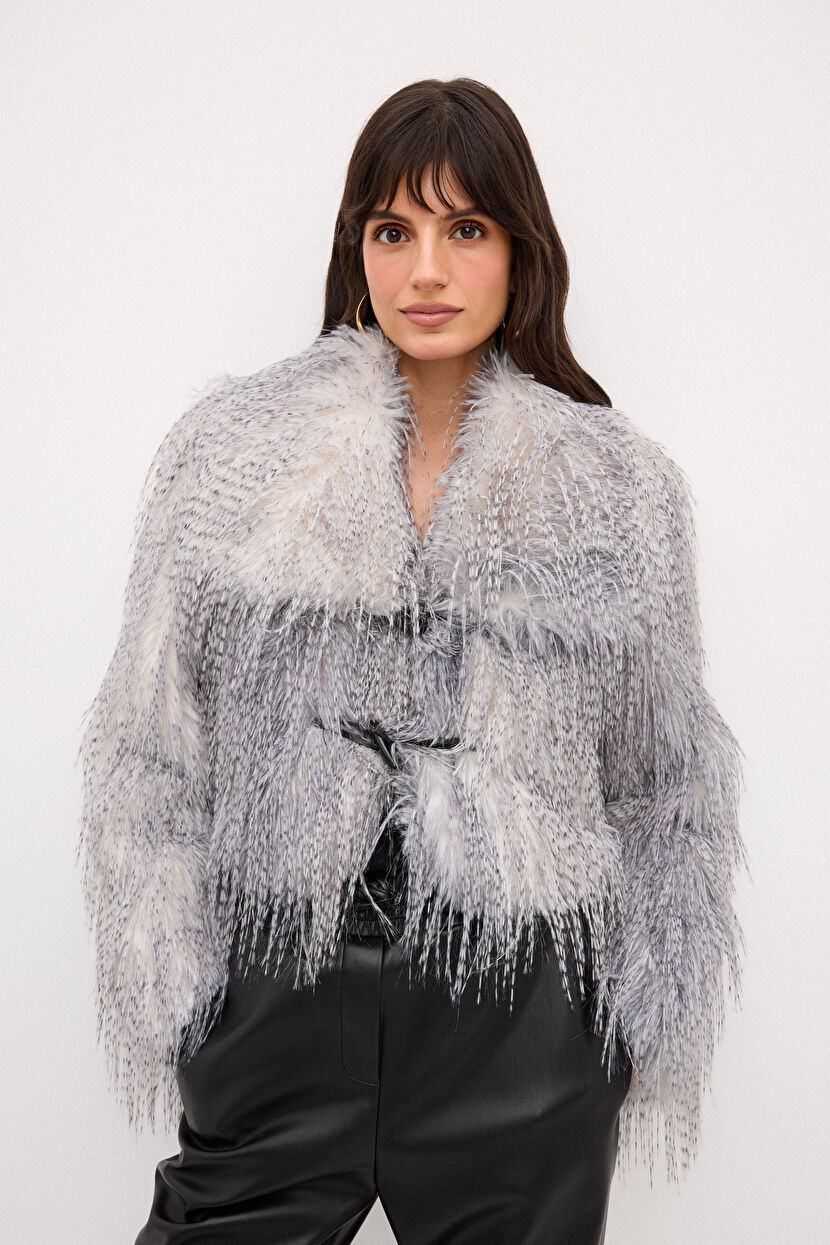 Grey Fur Coat 13444335000-017 | adL