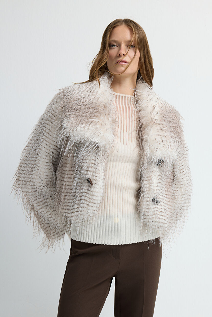 ohotoro Aries Fur Coat アイボリー OHOTORO Aries Fur Coat ivory