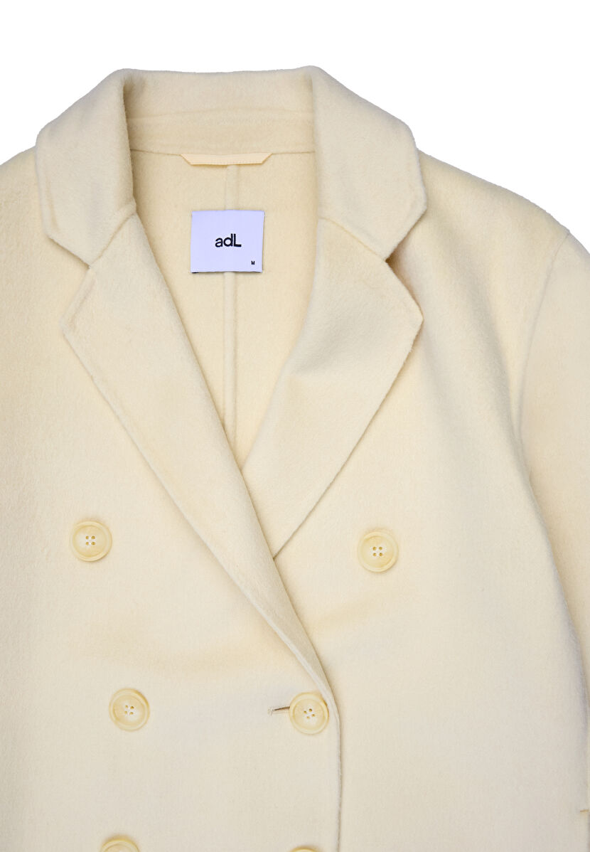 Yeşil Erkek Yaka Yün Karışımlı Kaban 13644083000-Z27 | adL