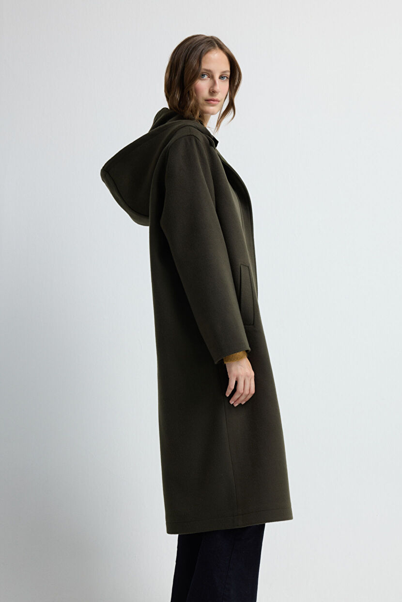 Khaki Long Coat 13645640000-034 | adL