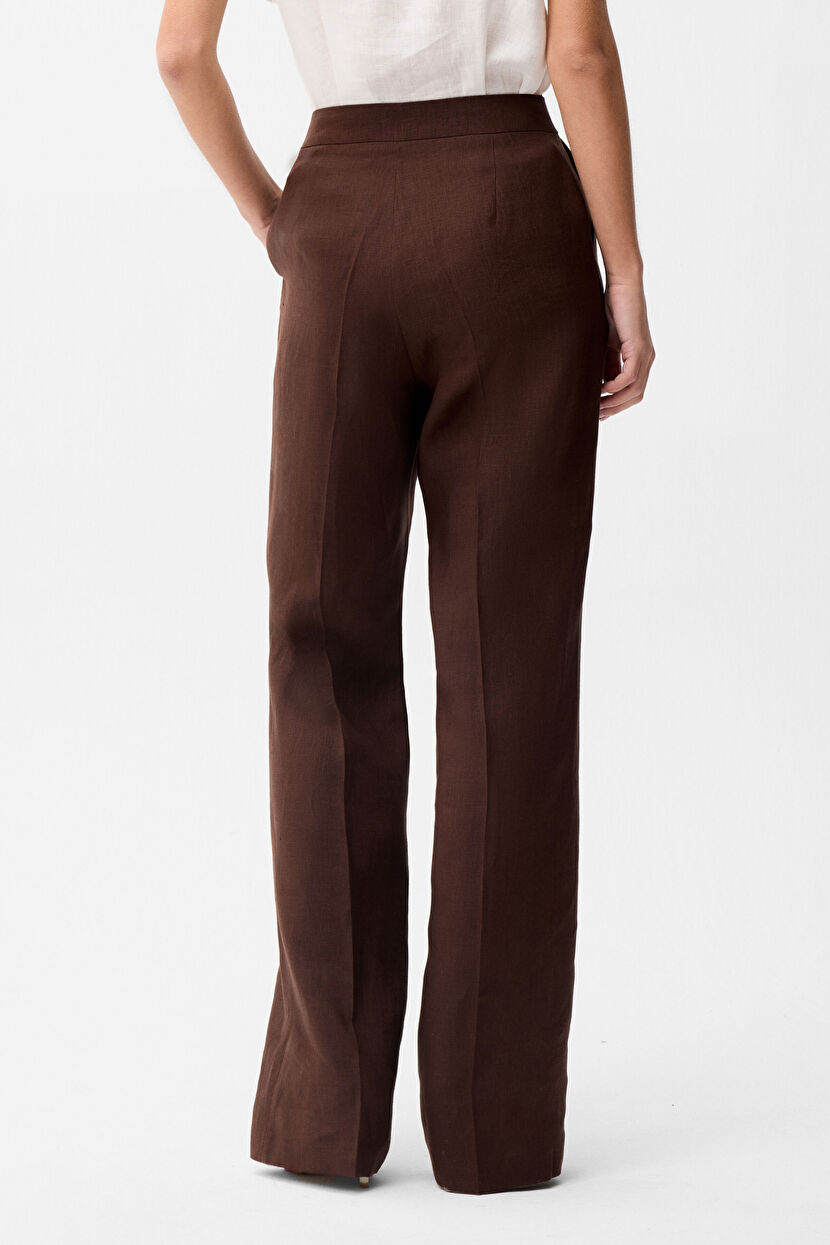 Brown Linen Pocket Trousers 15342561004-010 | adL