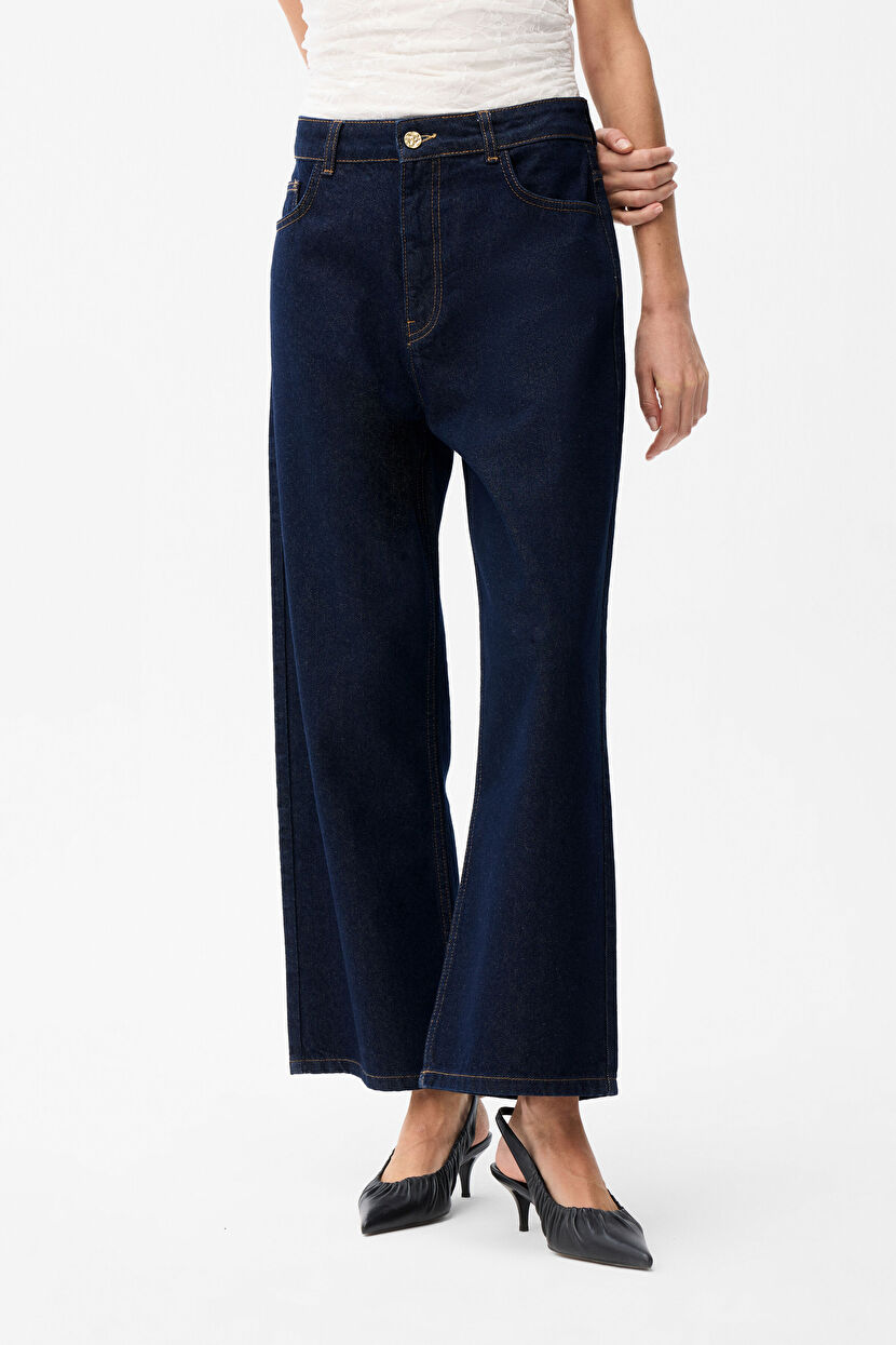 Lacivert Dikiş Detaylı Denim Pantolon 15343746002-018 | adL