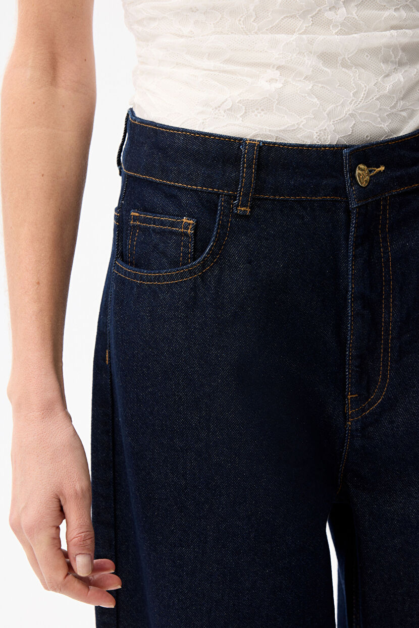 ゆん Lacivert Toka Detaylı Jean Pantolon 15345083002-018 | adL