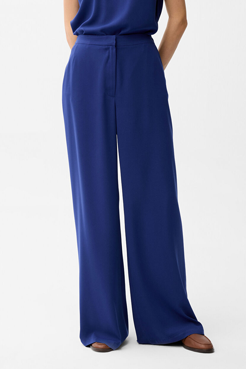 藍 Saks Bol Paça Cepli Pantolon 15345036001-022 | adL