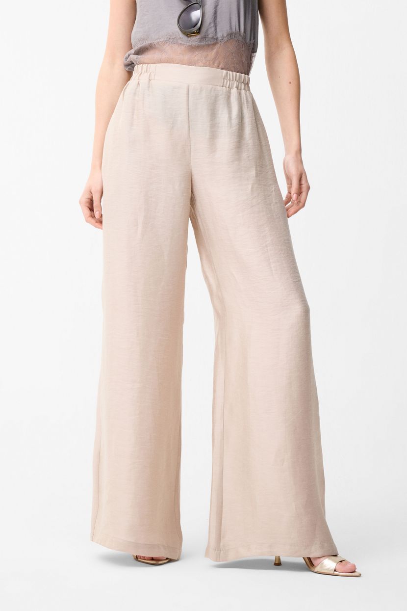 Bej Geniş Paça Pantolon 15346271000-011 | adL
