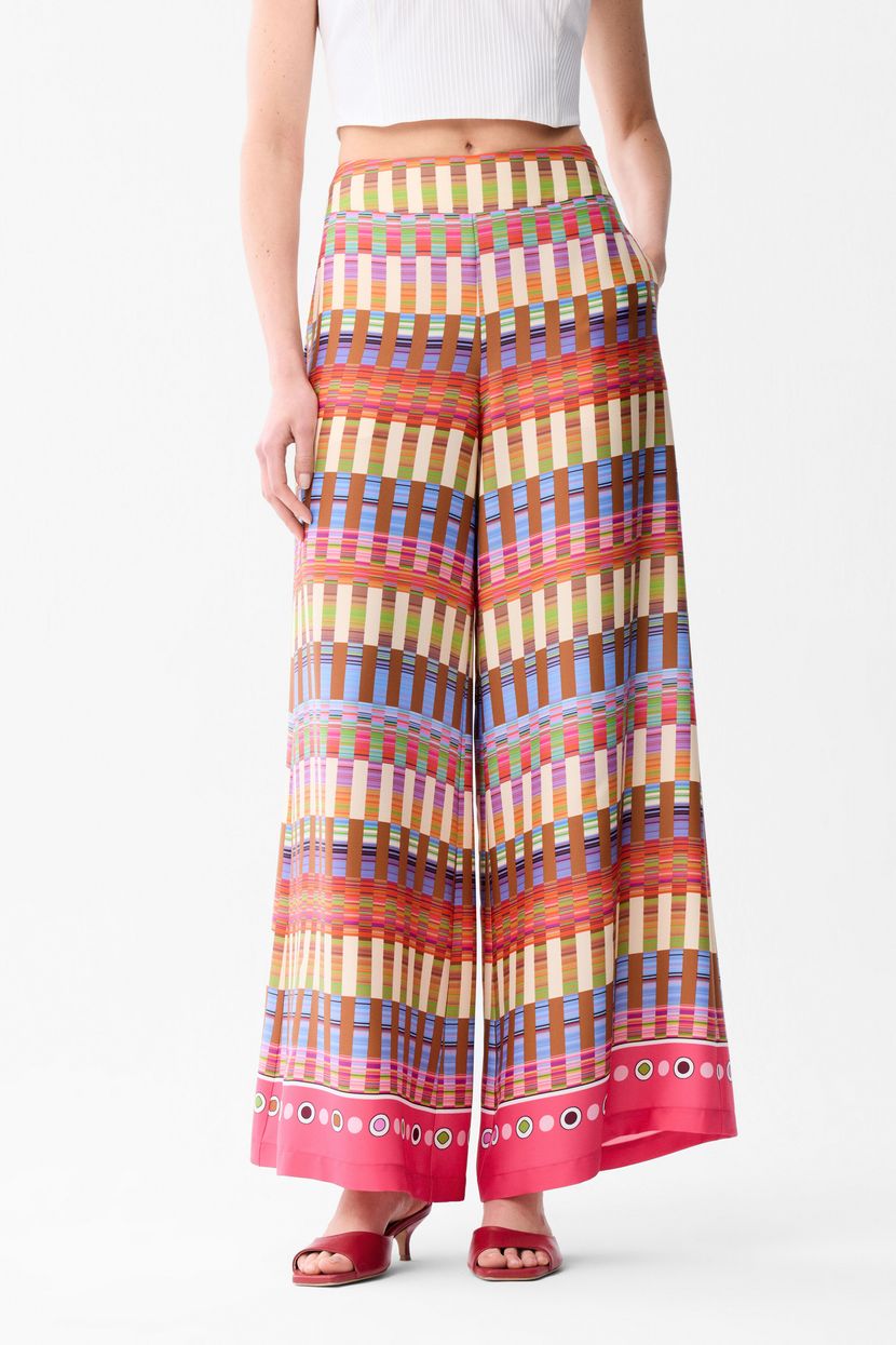 Pembe Desenli Palazzo Pantolon 15346975000-207 | adL