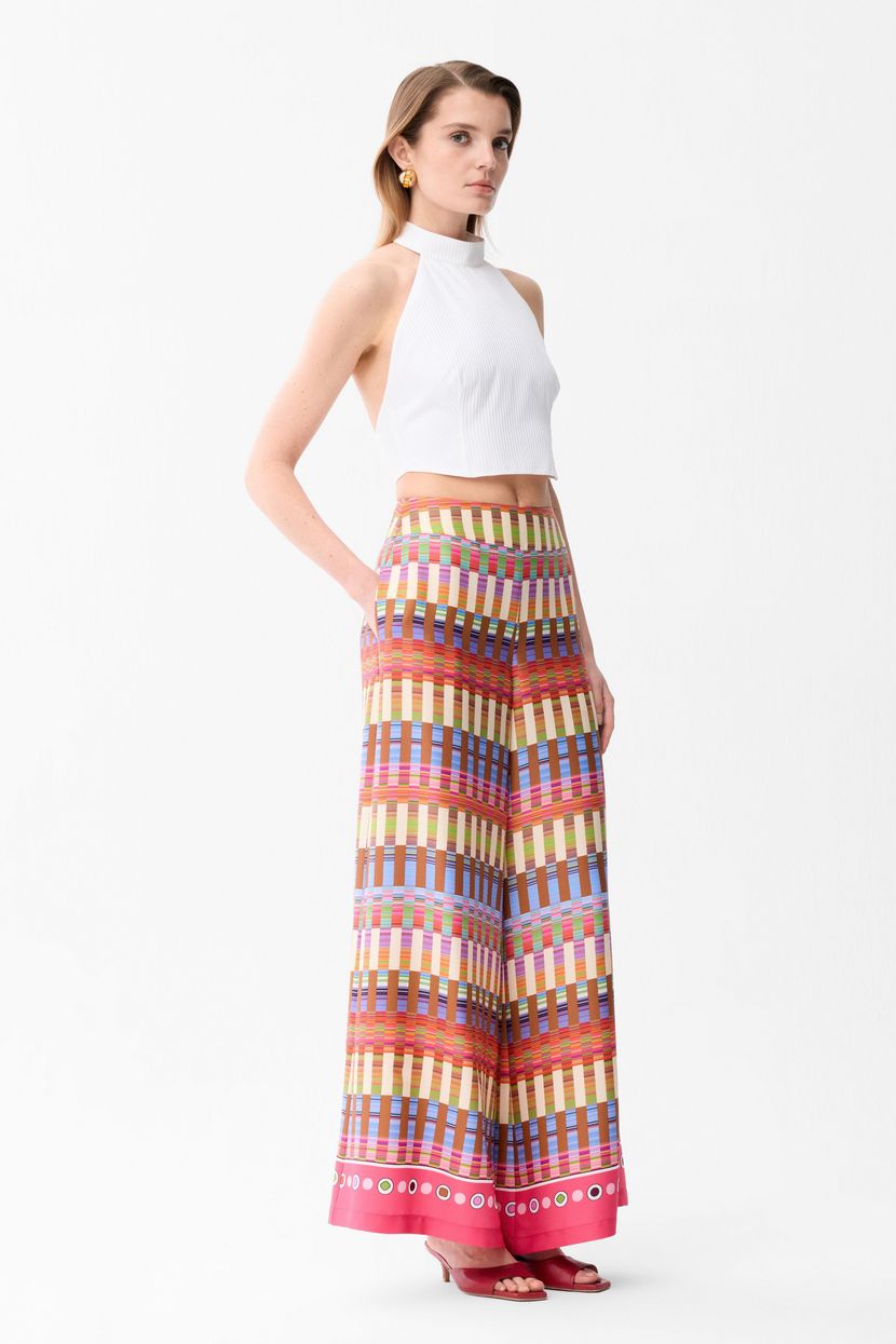 Pembe Desenli Palazzo Pantolon 15346975000-207 | adL