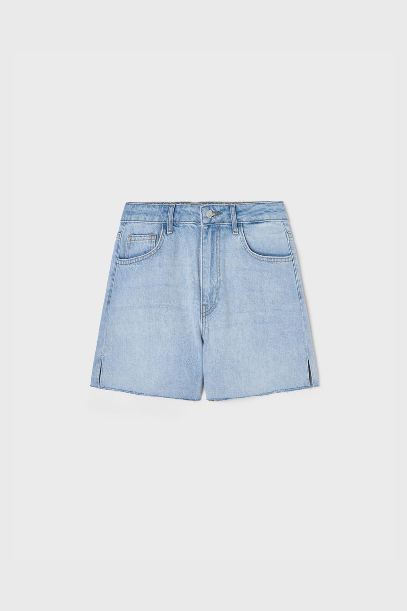 Mavi Yırtmaç Detaylı Denim Şort 17046864000-003 | adL