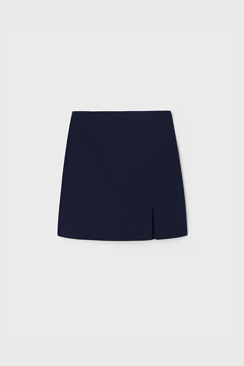 Navy Blue Short Skirt 17046873000-018 | adL
