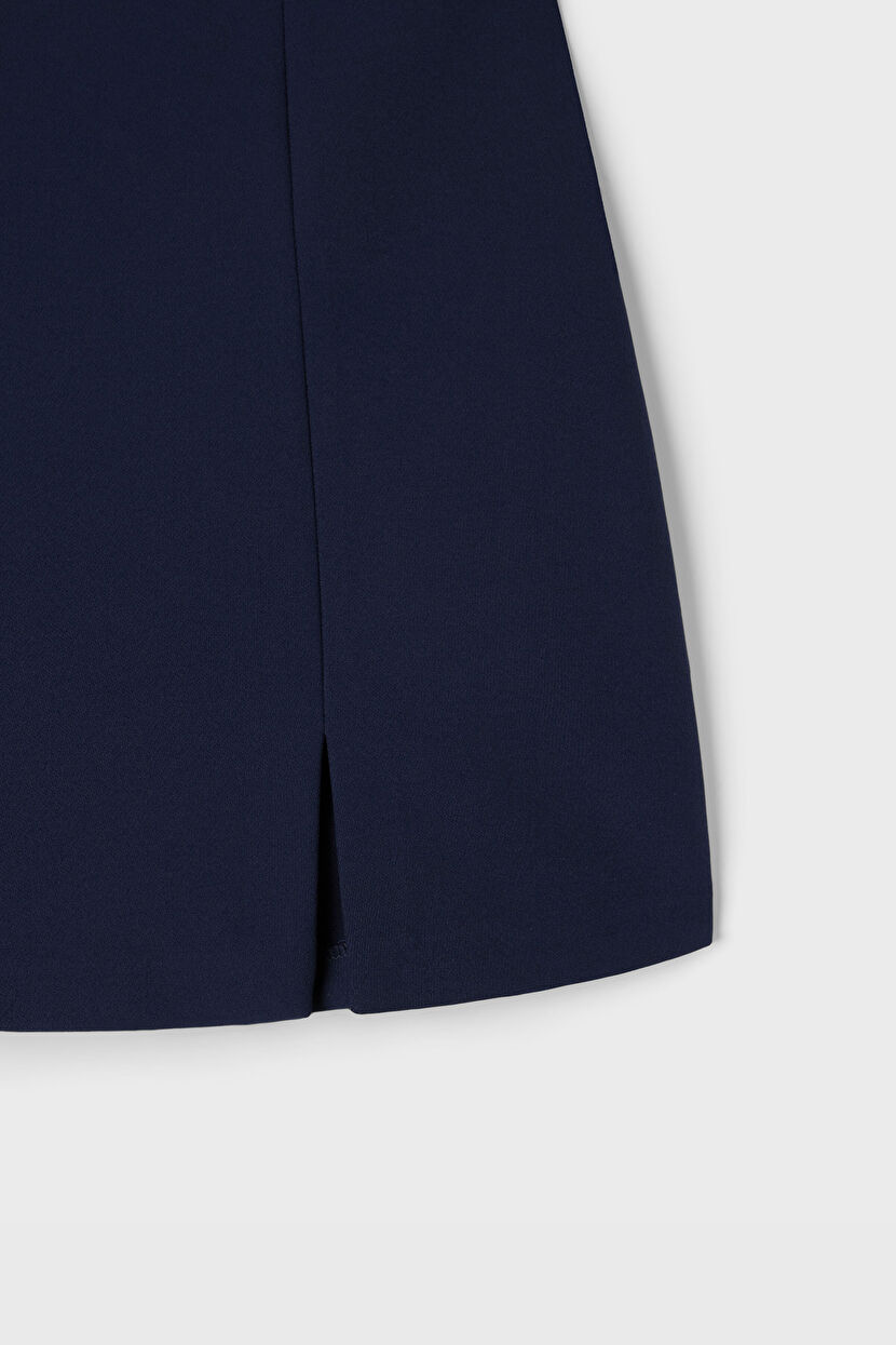 Navy Blue Short Skirt 17046873000-018 | adL