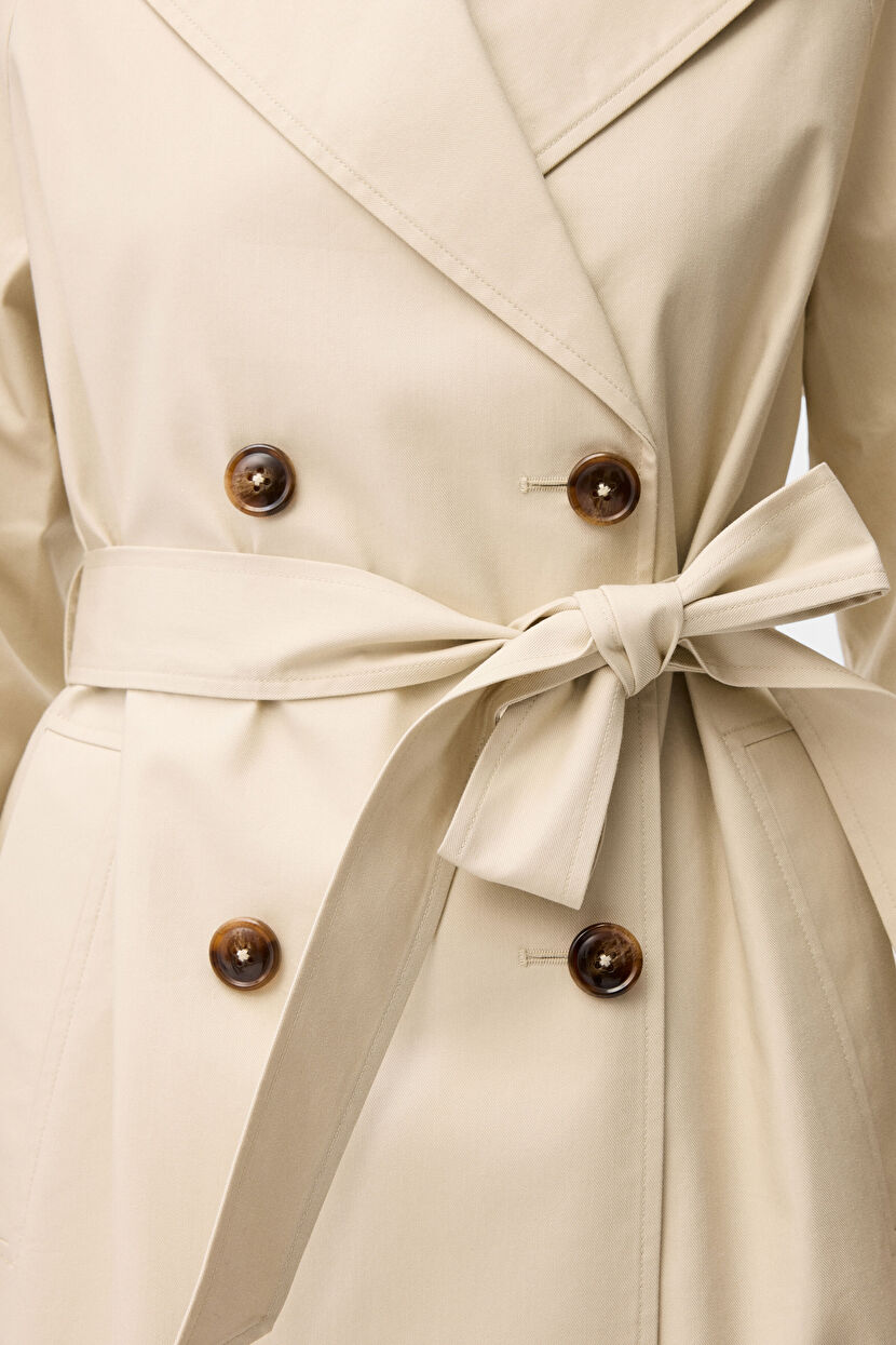 ジャケット・アウター LGB breach trench coat Grey Long Trench Coat with Belt Detail 17844670001-020 | adL