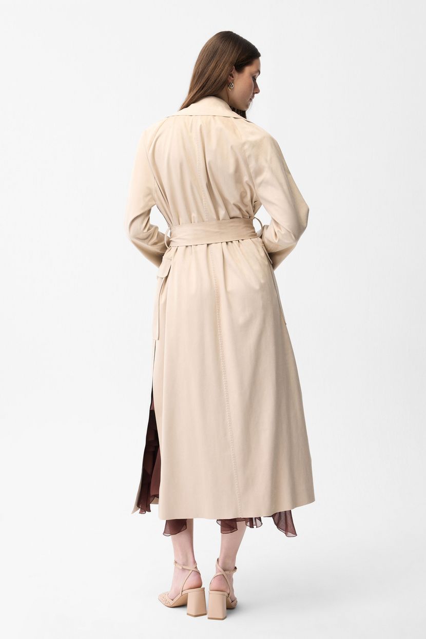 Grey Suede Trench Coat 17844732000-020 | adL